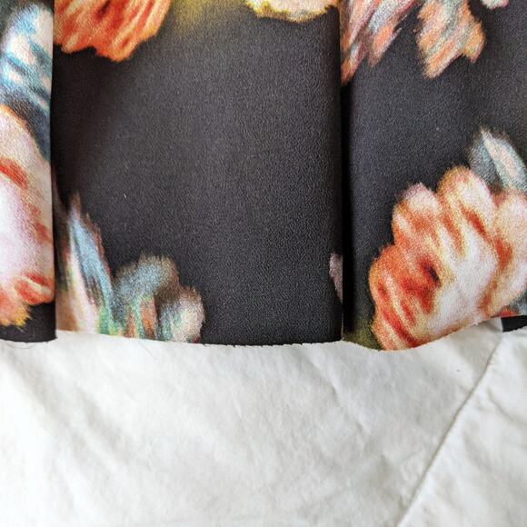 MODCLOTH MOON Green & Black Floral Dress Size Small - Picture 6 of 9